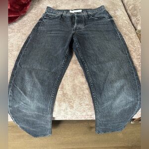 MOTHER Gray Denim Jeans - Tomcat Ankle